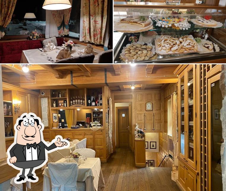 La interni e cibo del ristorante