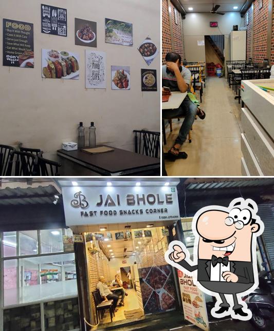 Among different things one can find interior and exterior at Jai Bhole Fast Food Snacks Corner