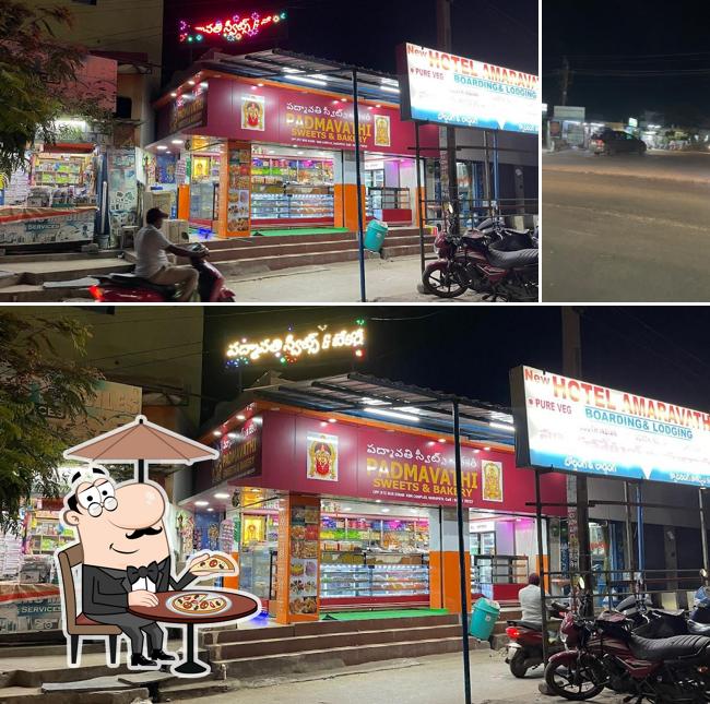 The exterior of Padmavathi sweets and bakery
