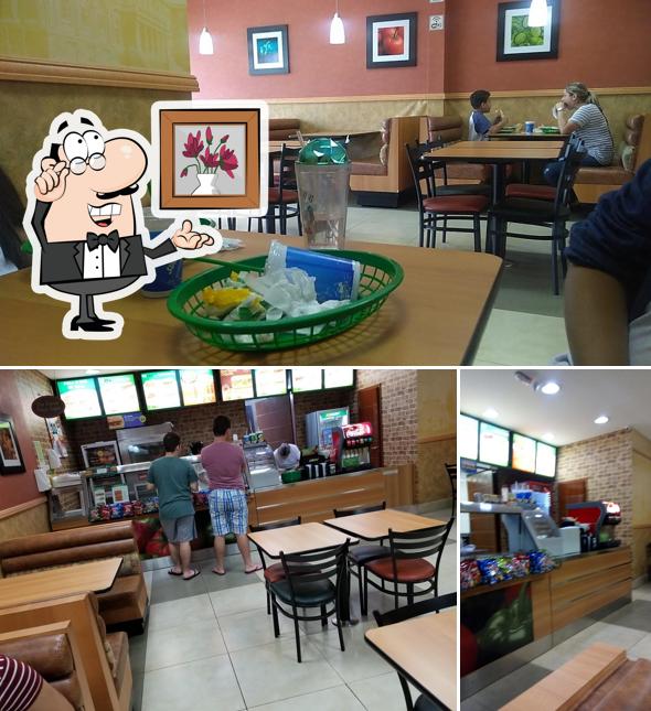 O interior do Subway