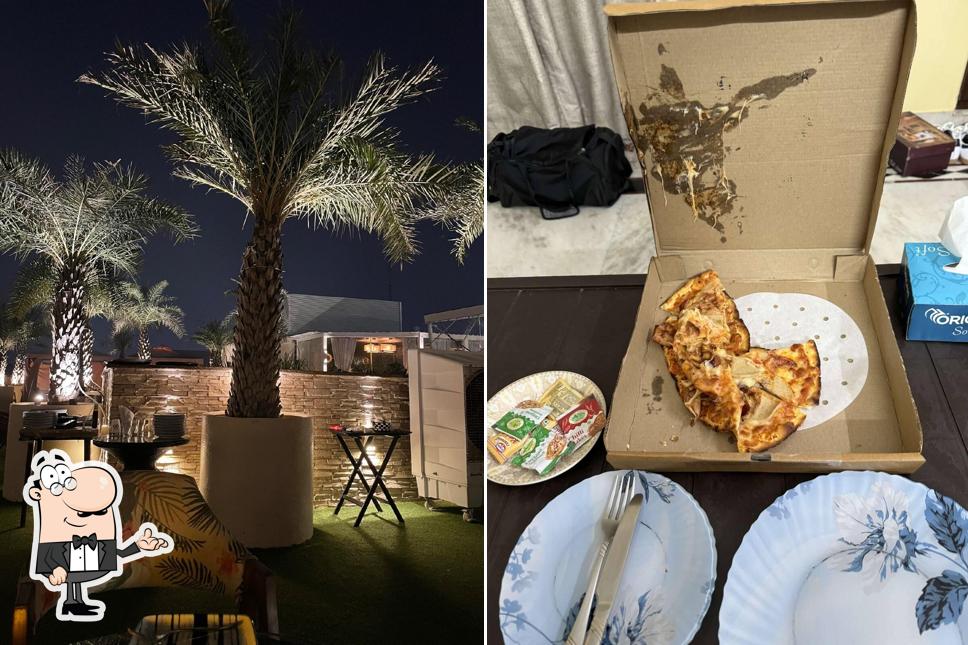 Take a seat at one of the tables at Palm Burj