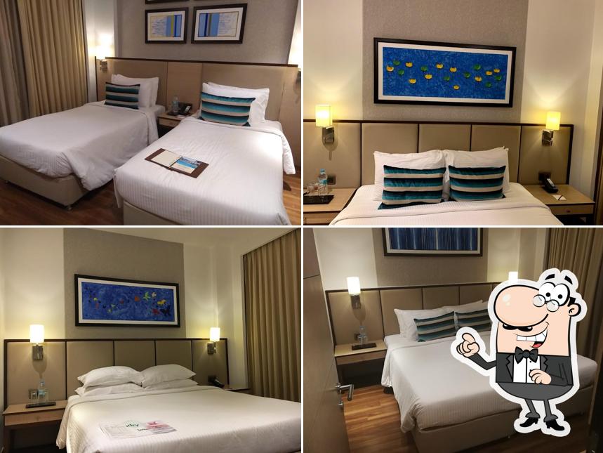 The interior of Sandal Suites by Lemon Tree Hotels