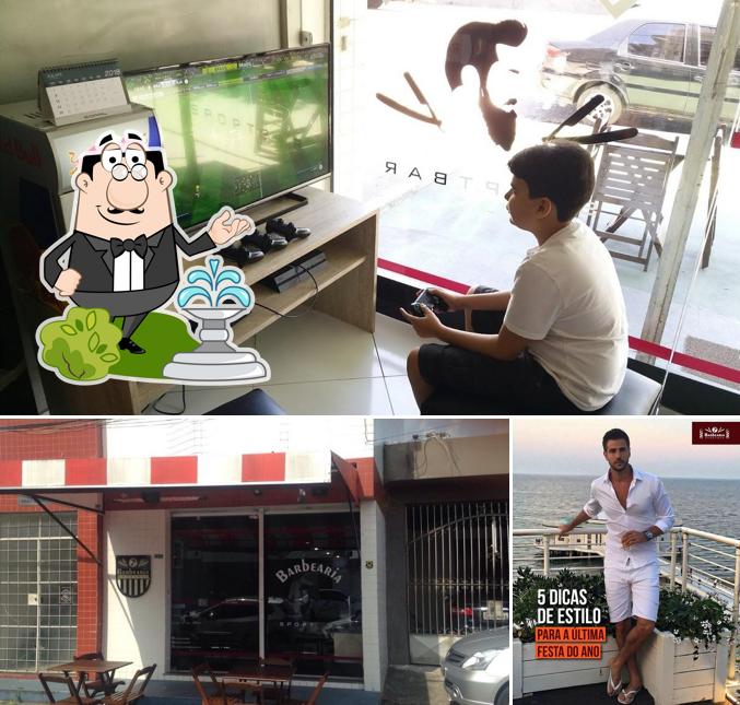 O exterior do SportBar Sua Barbearia e Steak na Marambaia