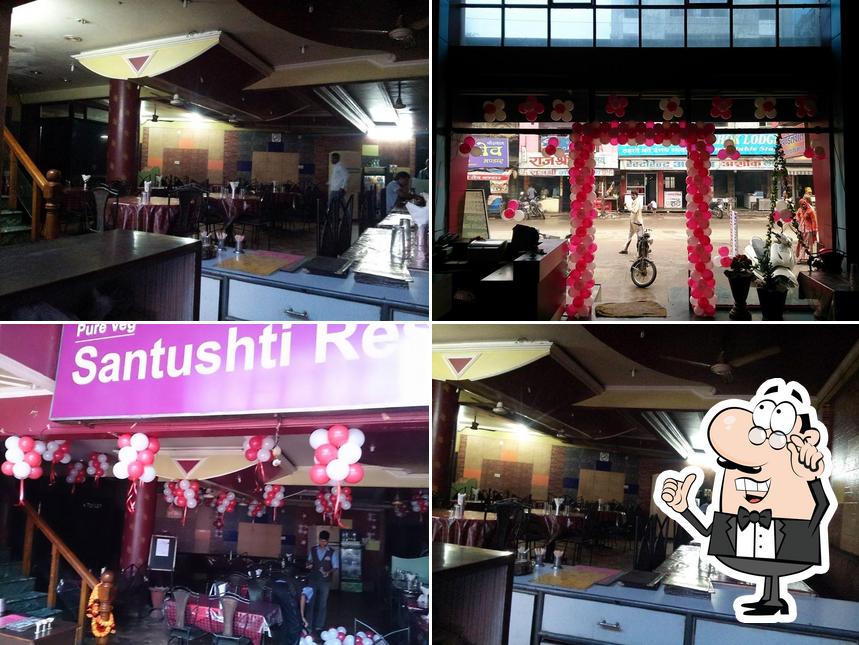 The interior of Santushti Restaurant