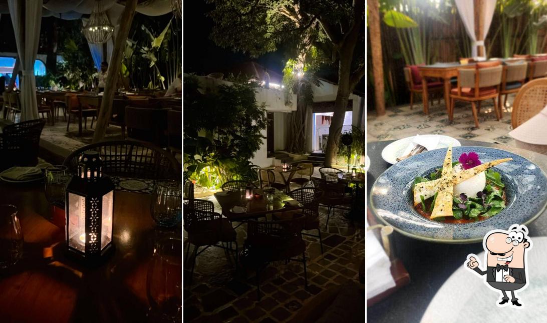 The interior of The Sanctuary Bar and Kitchen Goa