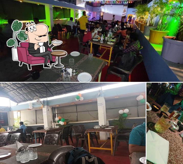 This is the image displaying interior and food at Vishal's Floating Spirit Bar & Restaurant