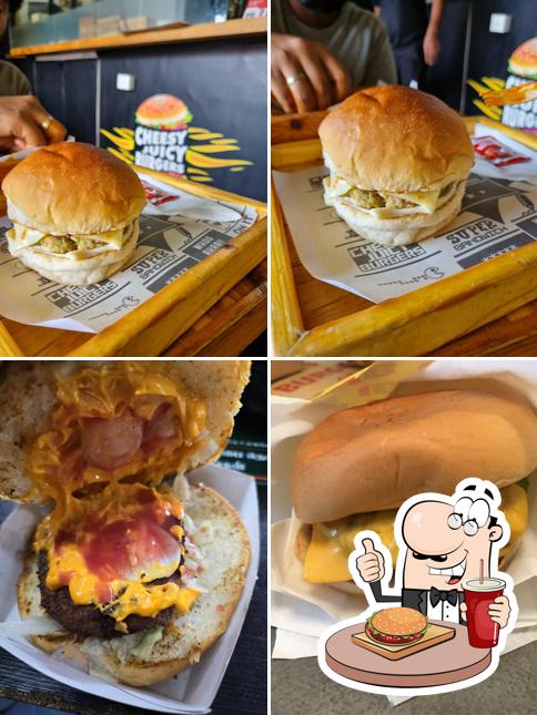 Get a burger at Cheesy Juicy Burgers