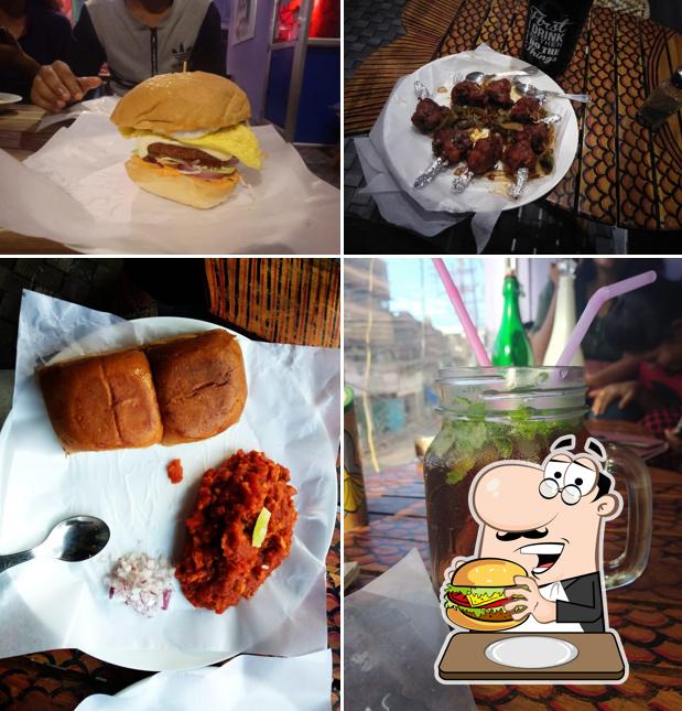 Treat yourself to a burger at Hut Tea Matim Cafe
