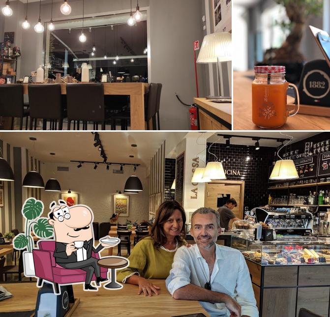 Tra le diverse cose da Caffè Vergnano 2Giugno si possono trovare la interni e bevanda