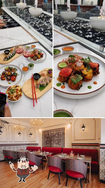 This is the image displaying food and interior at Cure, The Culinary Bar