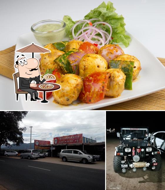 This is the photo showing exterior and beverage at Dindigul Thalappakatti Restaurant