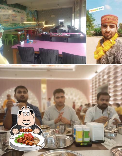This is the image showing food and interior at Sukhdev Brijwasi Dhaba (Khatu shayam dhabha)