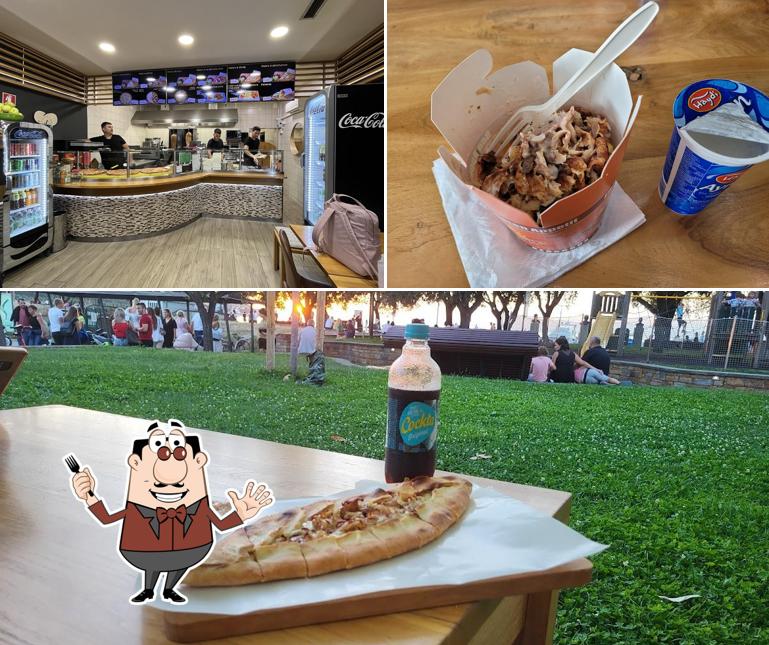 Tra le diverse cose da Fast food 'Magic' si possono trovare la cibo e interni
