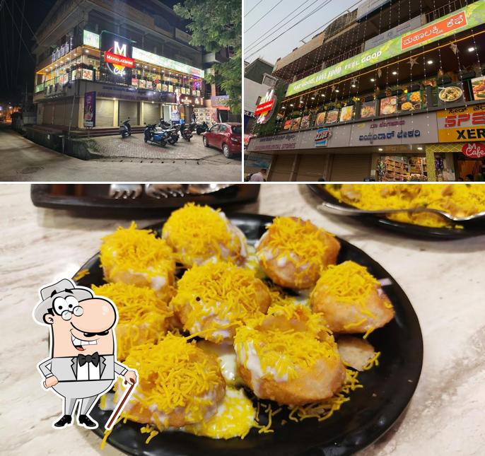 The restaurant's exterior and food