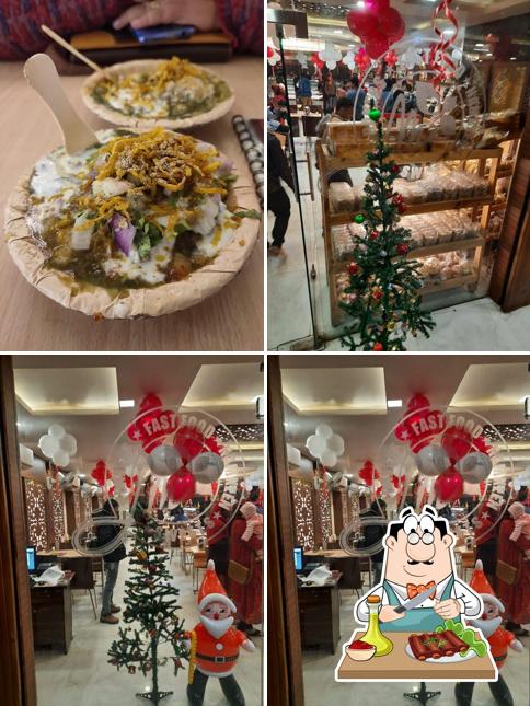 Madhur Milan Sweets & Restaurant serves meat dishes