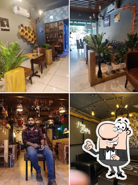 The interior of Old skool cafe