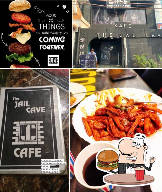 Get a burger at The Jail Cave Cafe