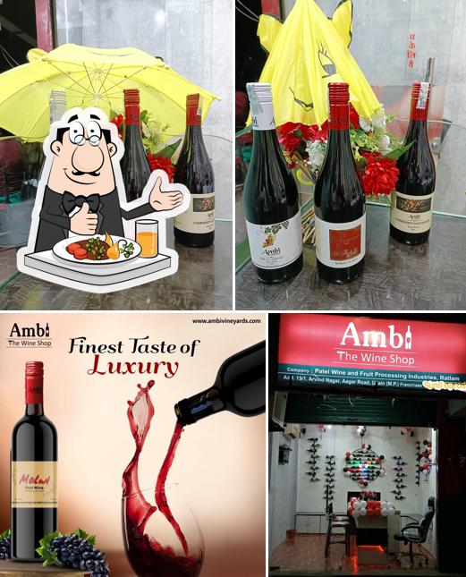 Food at Ambi The Red/white/Rose wine Shop