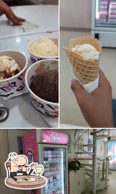 Among different things one can find food and interior at Baskin Robbins
