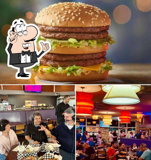 The image of interior and food at BURGER BEAST