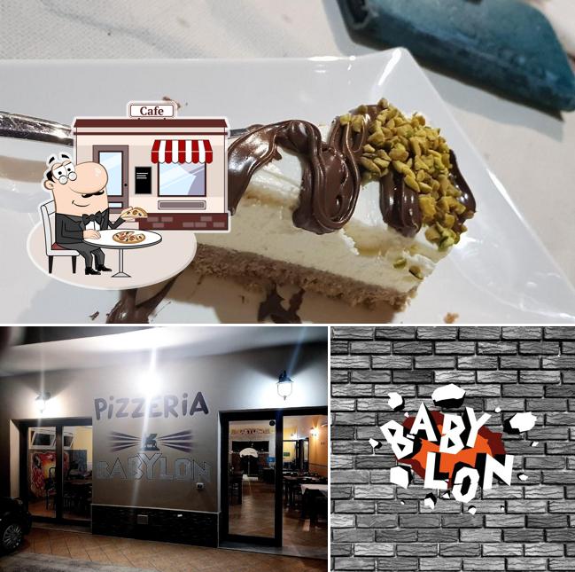 La foto di esterno e cibo da Babylon pizzeria birreria