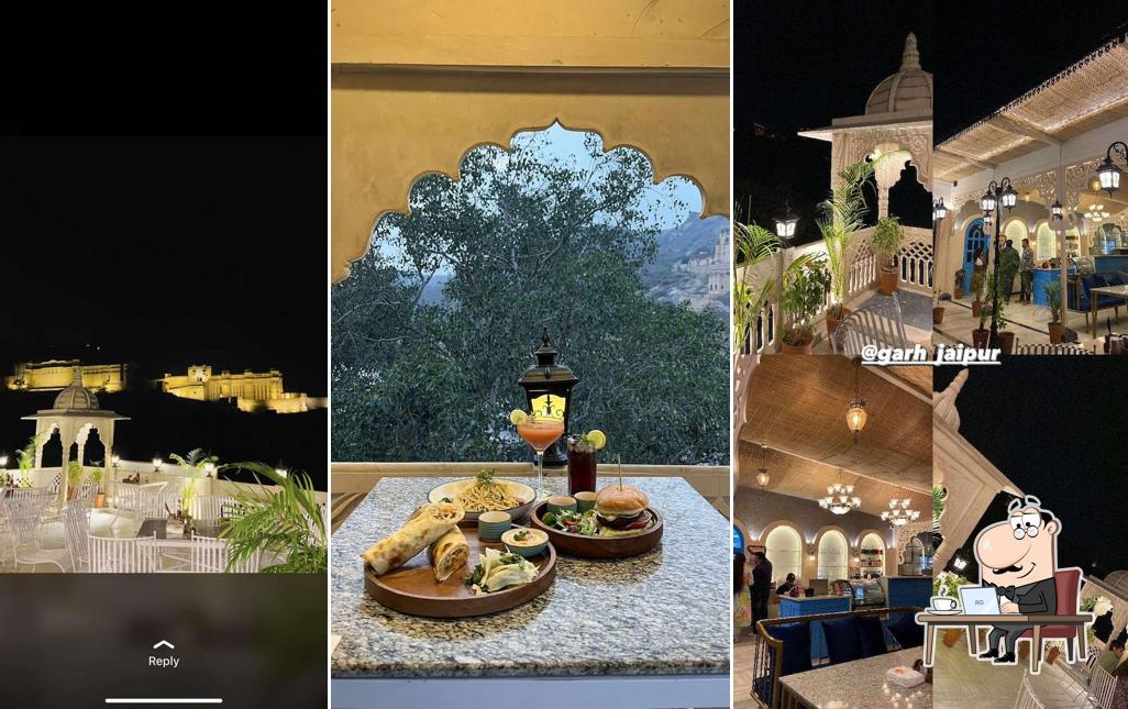 Take a seat at one of the tables at GARH the rooftop cafe