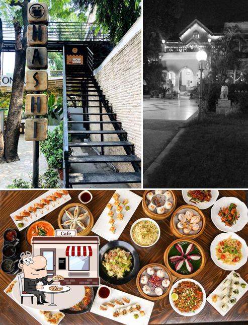 Check out the picture depicting exterior and food at Hashi - Asian Bar & Kitchen