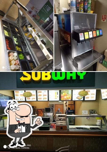 The interior of Subway DLF Cyber City Road