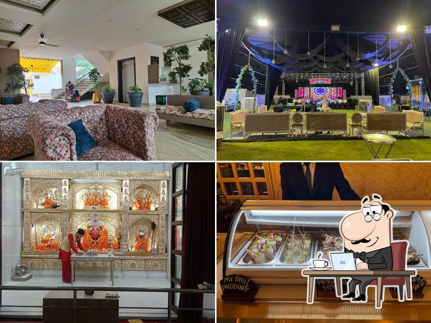 Take a seat at one of the tables at Chokar Dhani, Raipur