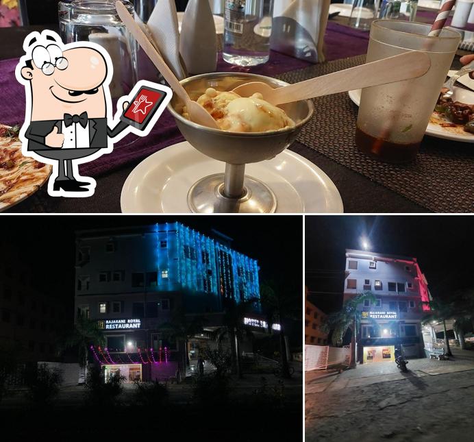 The photo of exterior and food at Rajarani Royal Restaurant