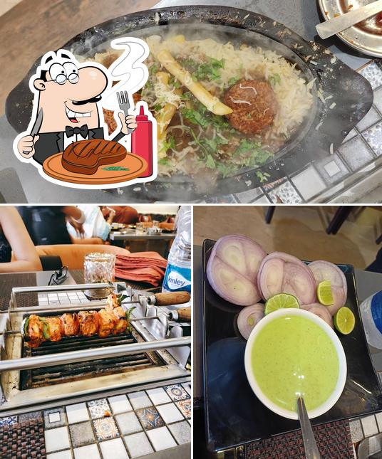 Order meat meals at Saffron Restaurant