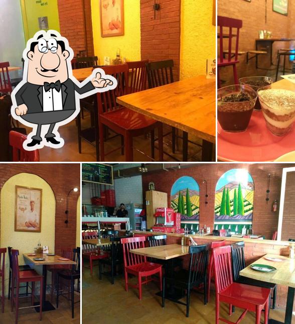 Take a seat at one of the tables at 1441 Pizzeria