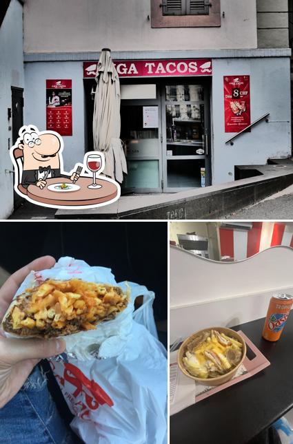 La cibo e esterno del ristorante