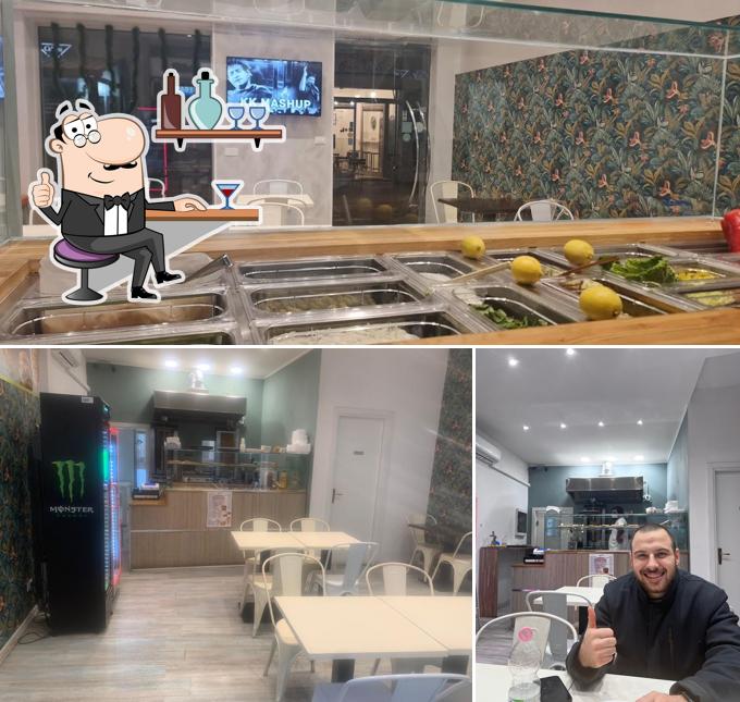 Gli interni di Hira pizza kebab