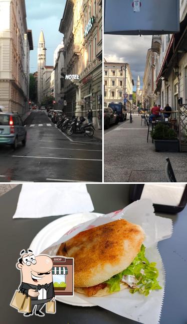 Questa è la immagine che presenta la esterno e cibo di Kebab Pamukkale