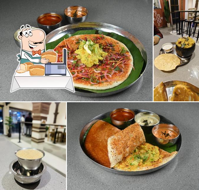 Garlic bread at Namaskaram Oota