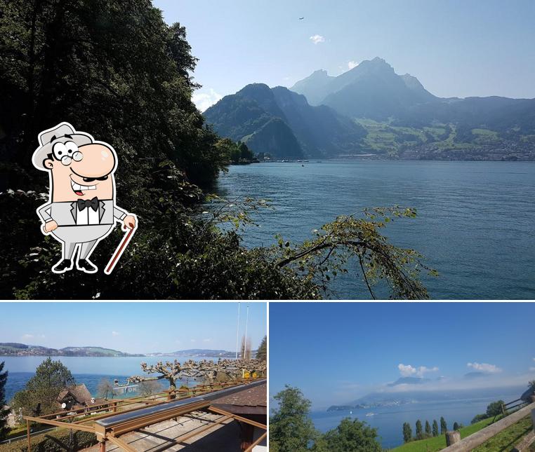 Curiosa tra la parte esterna di Seehotel Baumgarten