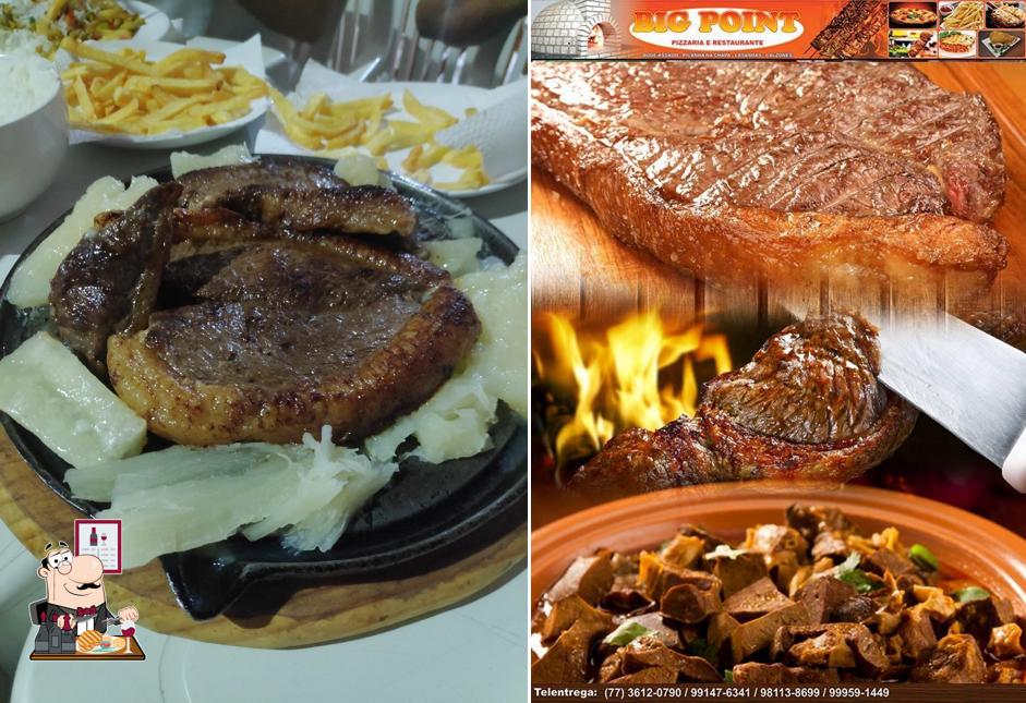 Escolha pratos de carne no Big Point Restaurante e Pizzaria