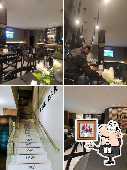 O interior do ETTOS Wine & Restaurant
