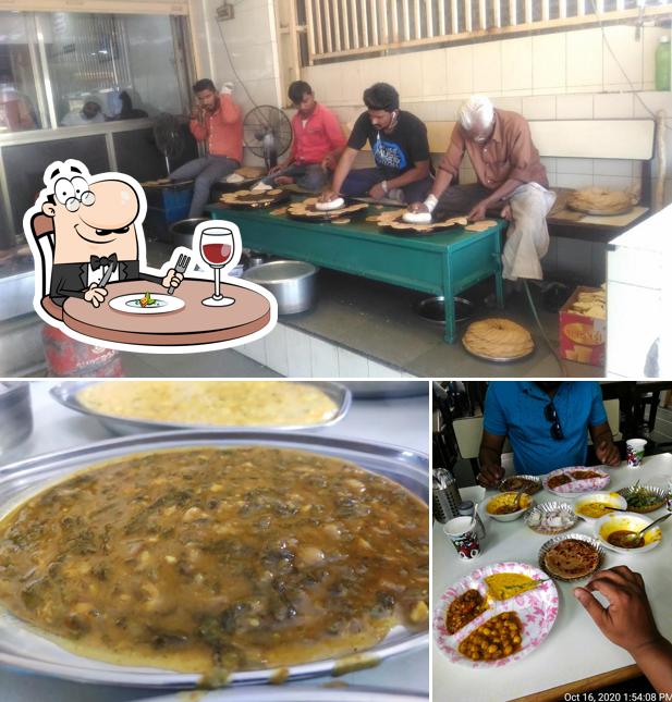 This is the photo displaying food and interior at Maganlal Bhakhri Shak Wala, Gayatri Restaurant