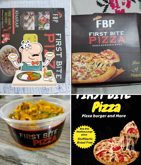 Food at First Bite Pizza
