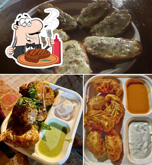 Enjoy the selection of meat dishes