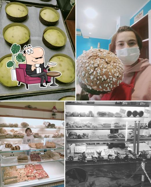 Tra le diverse cose da Panetteria Milani e Amico si possono trovare la interni e cibo