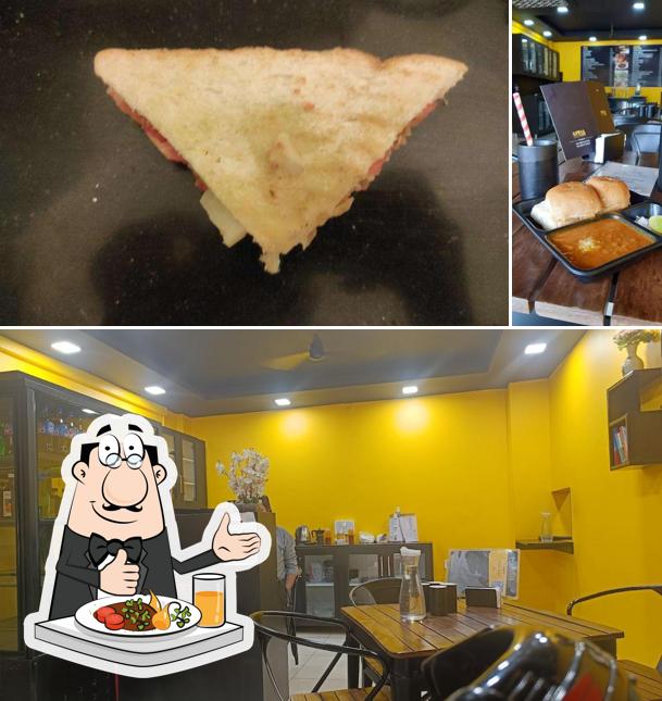 The image of Sarrva Cafe’s food and interior