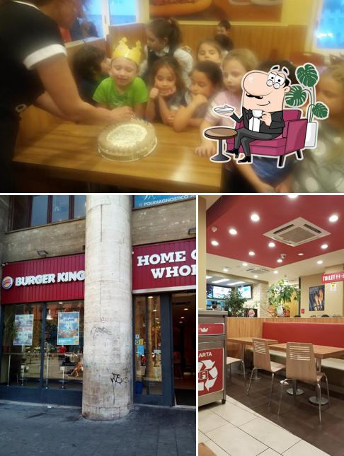 Gli interni di Burger King