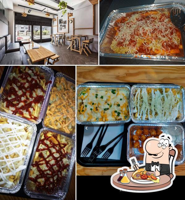 Try out pizza at The Fries Co