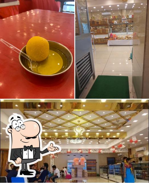 The interior of New Saini Sweets - Bakery Shop in Hisar Restaurant Snacks Shop South Indian Food Best Sweet Shop in Hisar