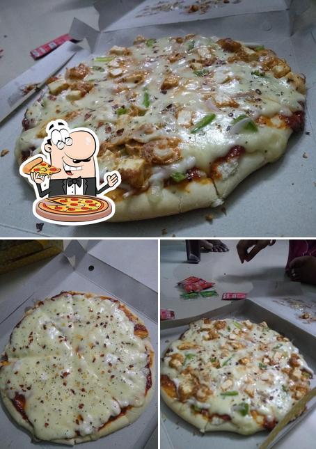 Try out pizza at Bakes N Fryes