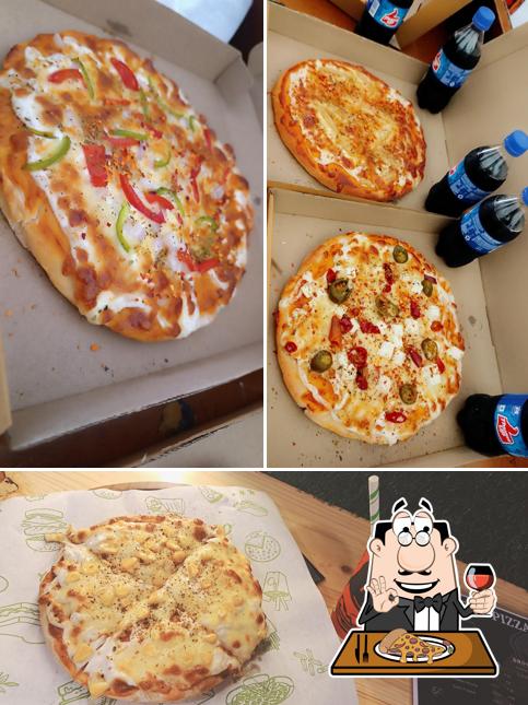 Get pizza at The Pizza Factory