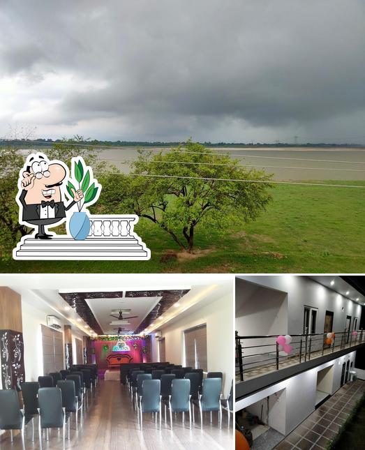 This is the picture displaying exterior and interior at Hotel Arpan & Restaurant